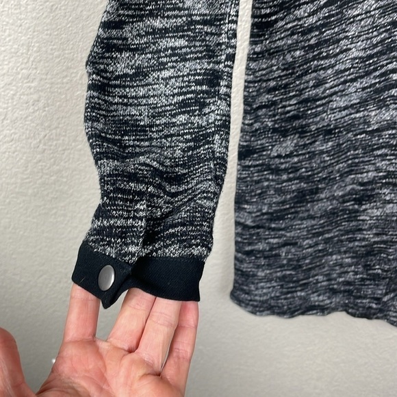 Madewell Marled Charcoal Gray Sweatshirt Dress Long Sleeve Sz M - Picture 5 of 12